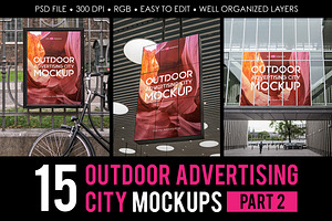 Outdoor Advertising City Mock-Up V2