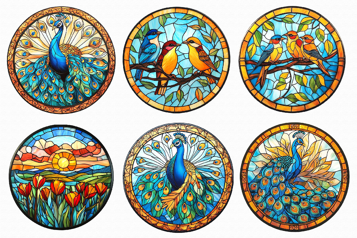 Round Stained Glass Collection, an Illustration by Libby Wishes (Photo 2 of 4)