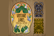 Label Art Nouveau - sets, a Decorative Illustration by Stanislav Kharchevskyi (Thumbnail 5 of 8)