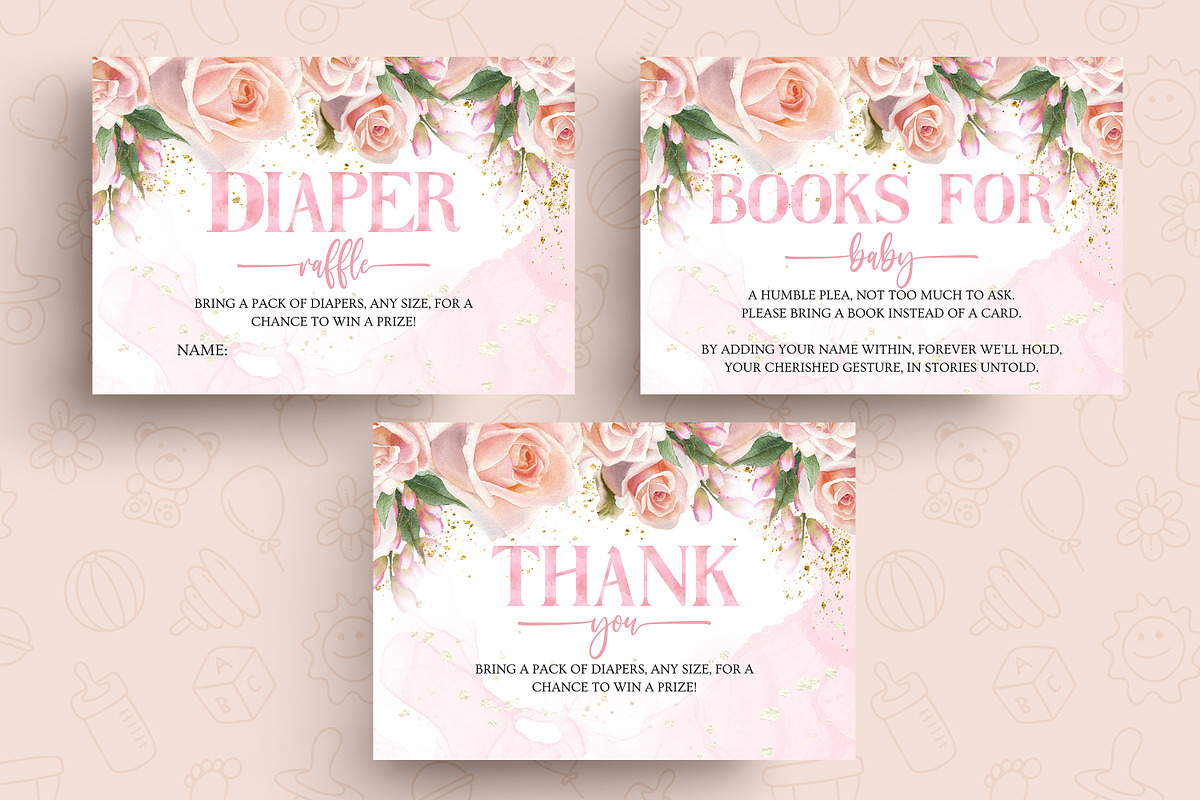 Baby in Bloom Baby Shower Template, an Invitation Template by SmmrDesign (Photo 2 of 7)