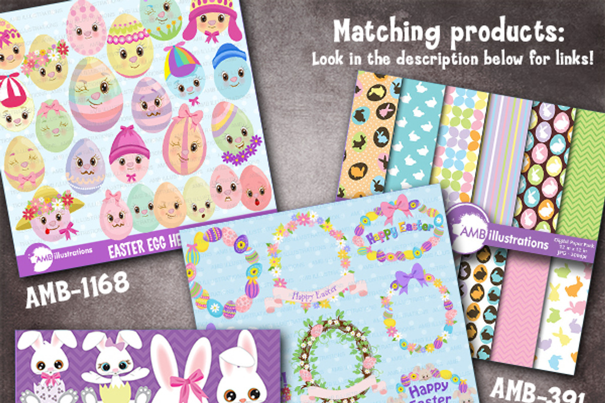 Spring Blue Nests digital papers 590 preview 3