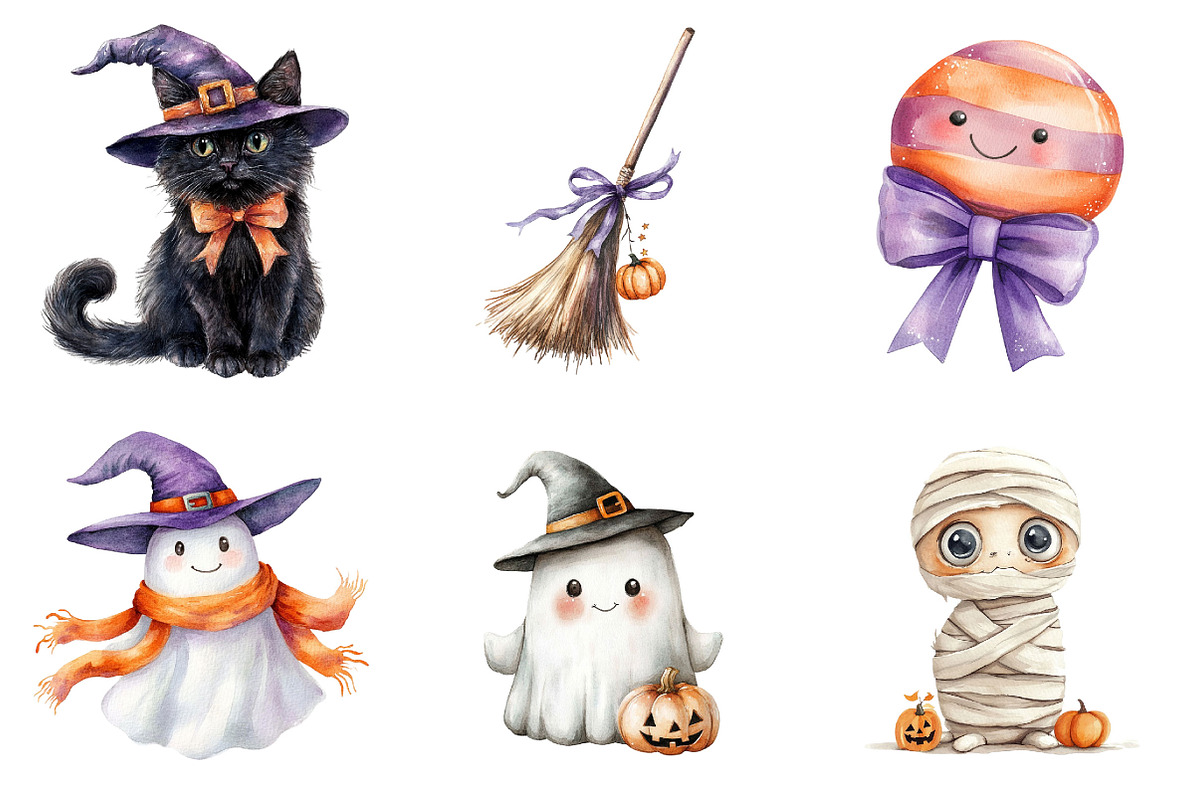 Halloween Black Clipart PNG, a Seasonal Illustration by Designking (Photo 3 of 4)