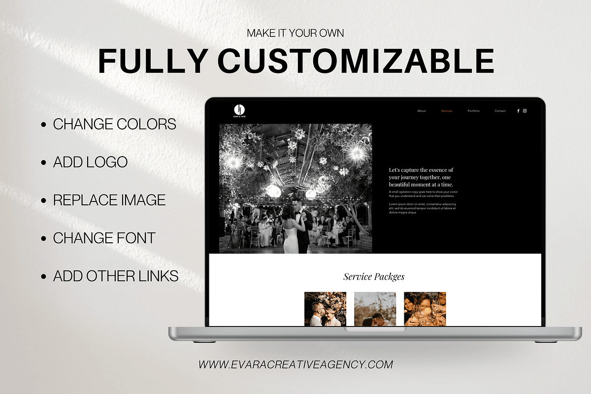 Wix Website Template - Photographer, a Wix Template by Evara Creative Agency (Photo 6 of 7)
