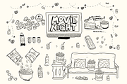 Movie Night Illustrations, a Food Illustration by AJ Doodles (Thumbnail 2 of 21)