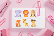 13 Cute Safari Creatures Collection, an Animal Illustration by jongcreative (Thumbnail 3 of 4)