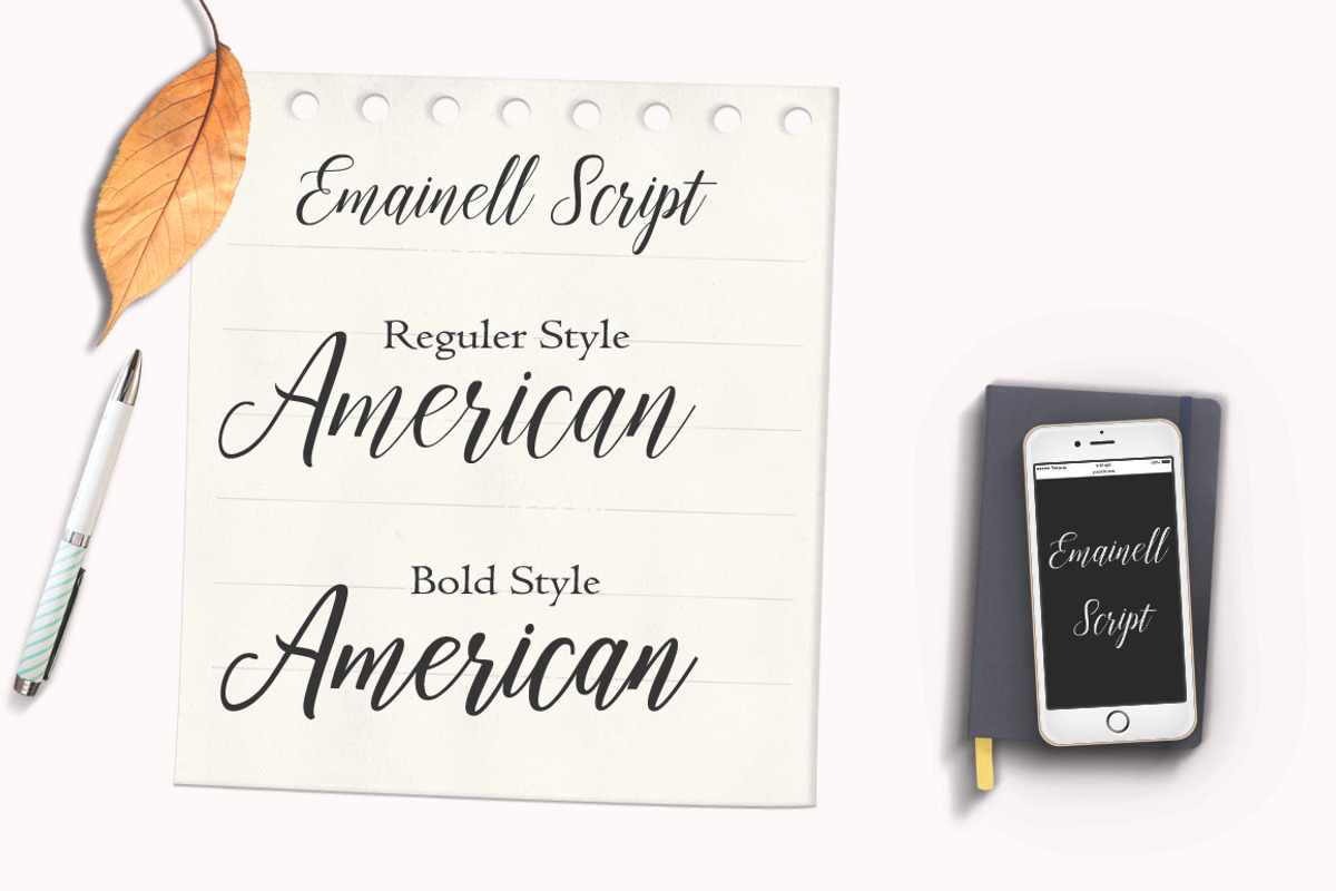Emainell Script preview 6