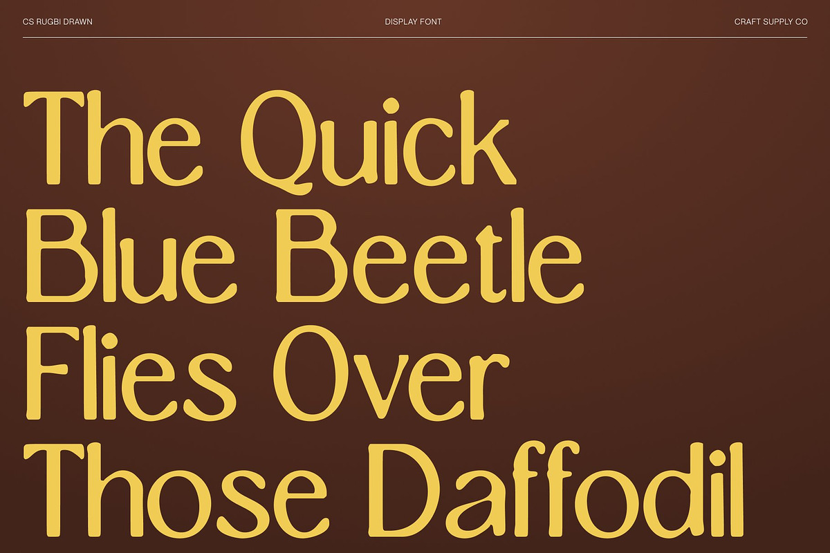 CS Rugbi Drawn, a Serif Font by Craft Supply Co. (Photo 6 of 8)