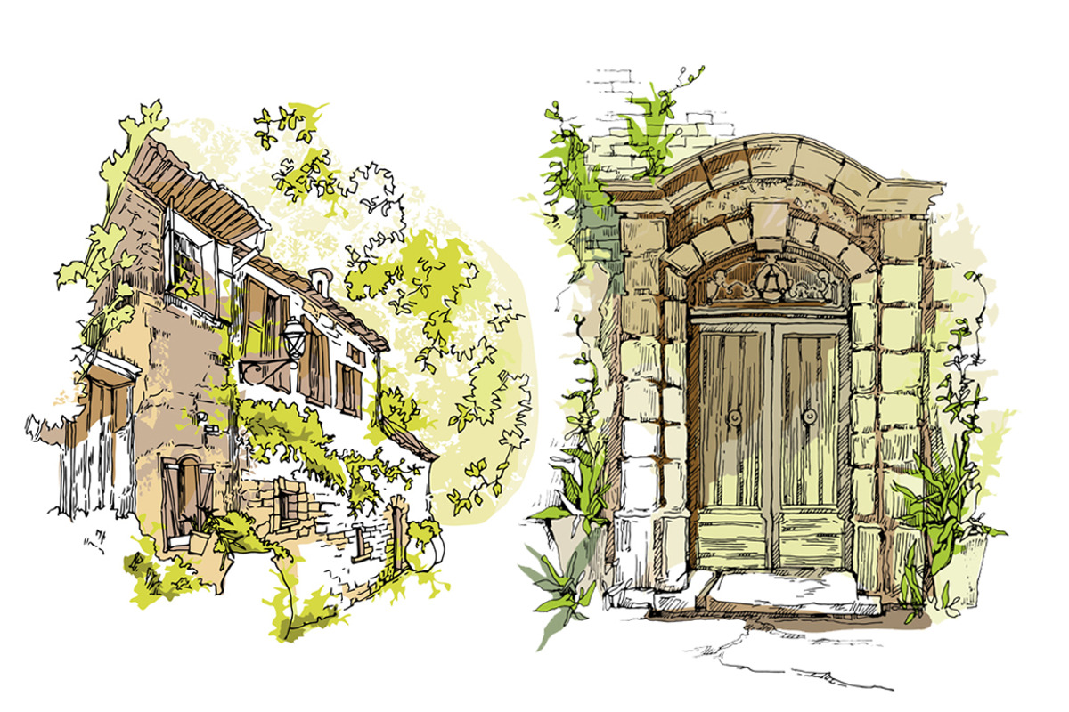 Set of Old Street landscapes, a Texture Illustration by Penndpaper (Photo 3 of 5)