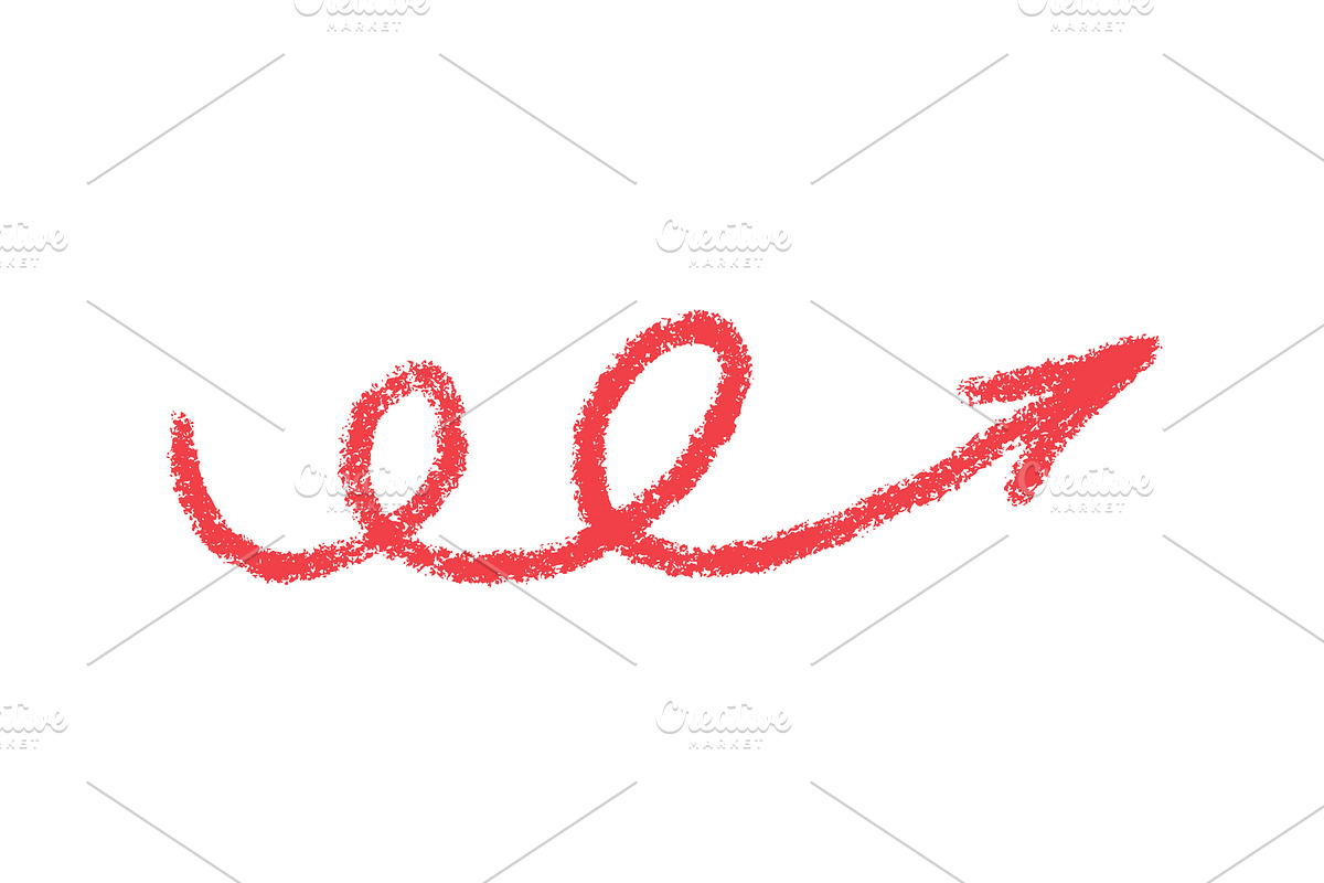 Crayon Doodle Chalk Arrow Sign, an Object Illustration by Elena Pimukova (Photo 3 of 27)