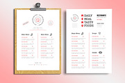 Restaurant Menu Layout, a Stationery Template by MightyDesign (Thumbnail 1 of 6)
