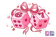 67 Lucky Love Dice, an Object Illustration by MISS CHATZ (Thumbnail 3 of 3)