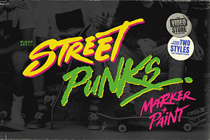 Street Punks: Retro Graffiti Font, a Handwritten Font by Wingsart Studio