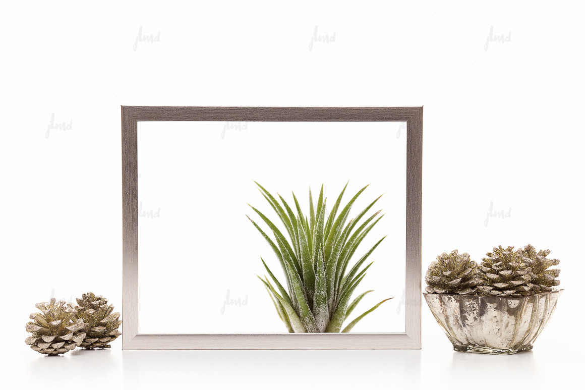 Silver 8x10 frame isolated mockup, a Print Template by JustLikeMyDesktop