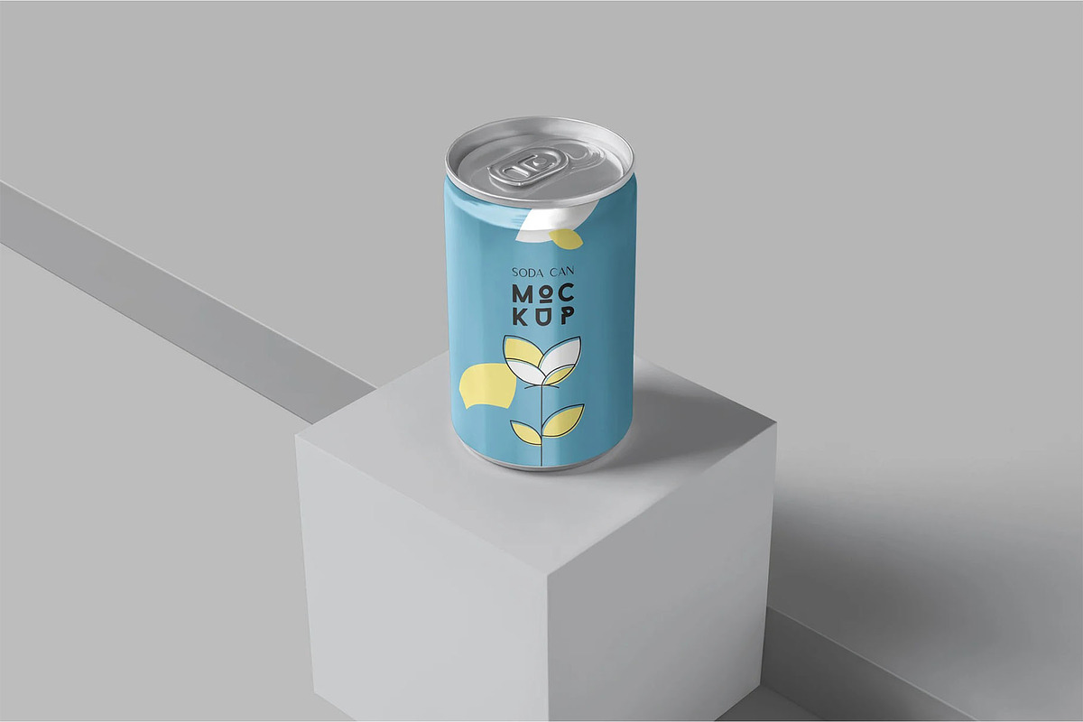 Soda Can Mockups, a Product Mockup by megostudi0 (Photo 4 of 6)