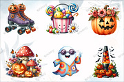 Groovy 70s Halloween Clipart, a Graphic by designcity5 (Thumbnail 3 of 5)