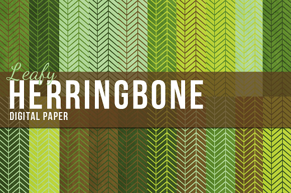 20 Green Herringbone Papers preview 2