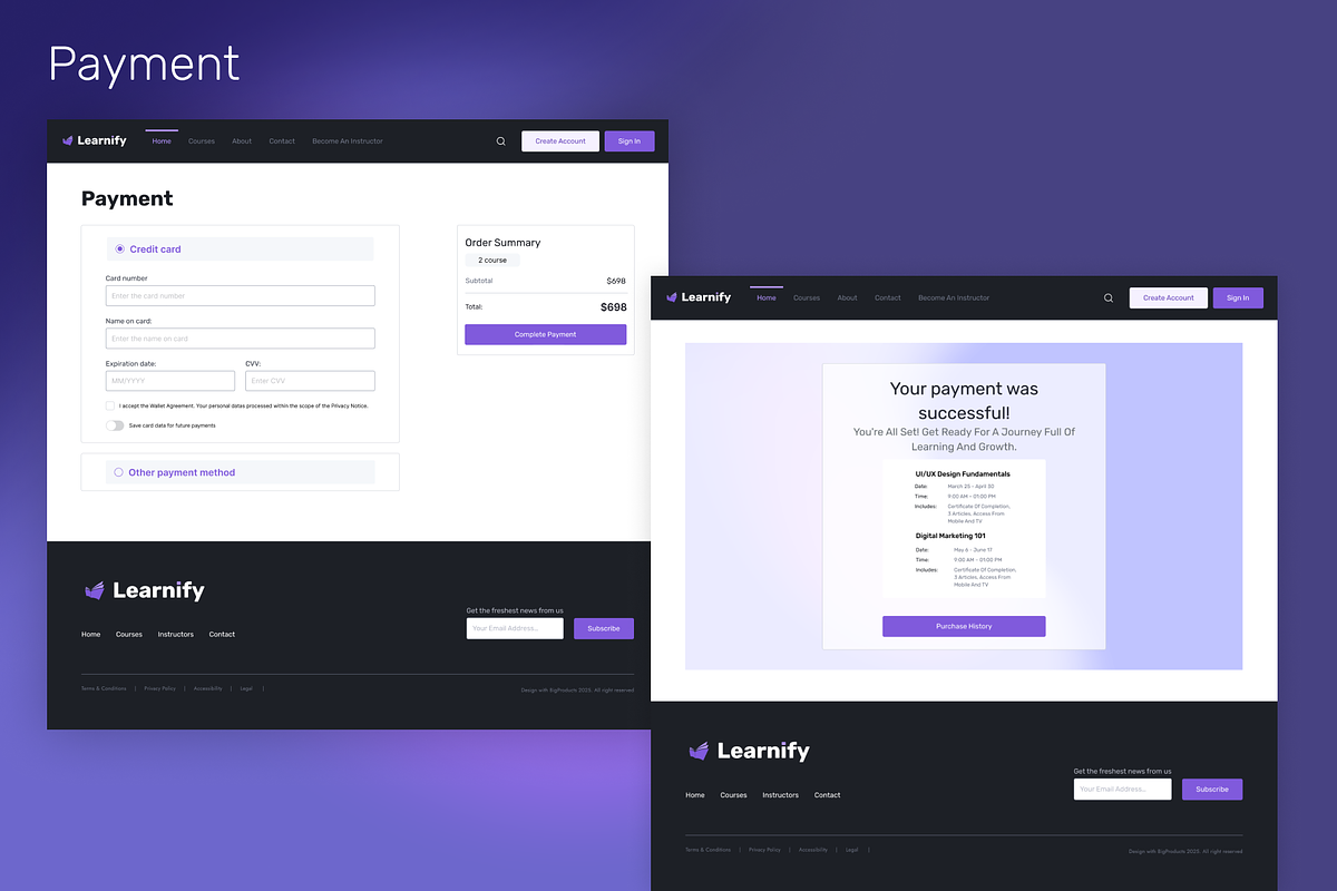Modern E-Learning Platform UI Kit, an UI Kit Template by Bixproducts (Photo 6 of 8)