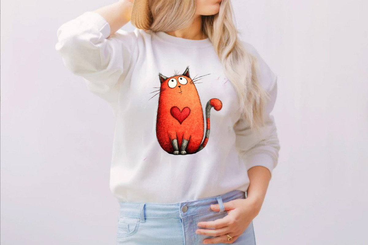 Funny Cat Big Heart Clipart Bundle., an Illustration by SVGArt (Photo 4 of 8)