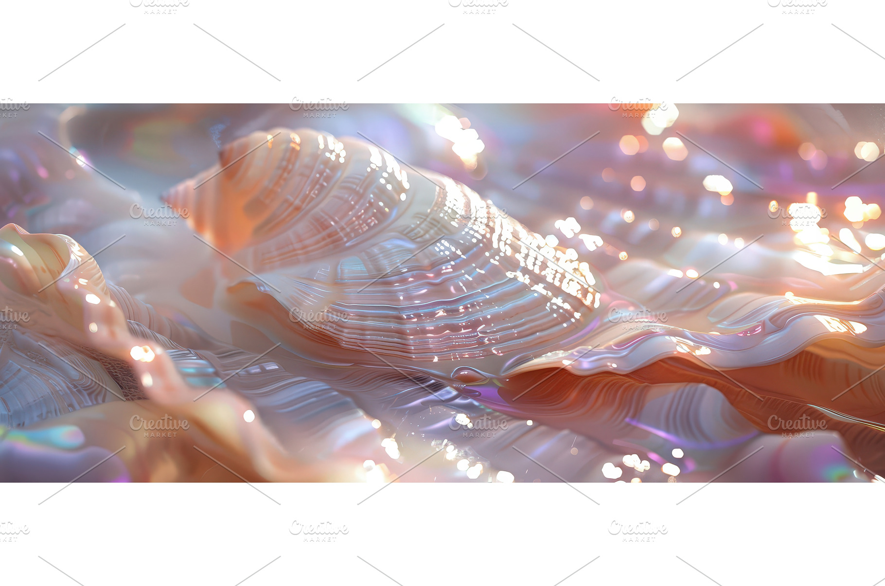 Close-Up of Iridescent Seashells, a Nature Photo by piter.goskov