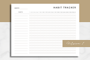 Monthly Habit Tracker Printable, a Stationery Template by AntDesignStudio (Thumbnail 1 of 8)
