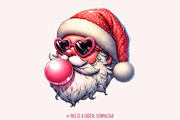 Retro Santa Christmas Blowing, an Illustration by SharpMarketplace (Thumbnail 1 of 9)
