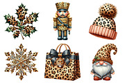 Watercolor Leopard Print Christmas, an Illustration by Daily.Designs (Thumbnail 3 of 5)