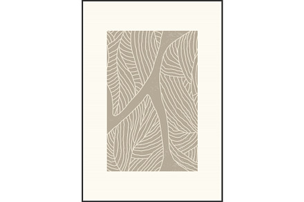 Minimalist poster with abstract leaf, an Illustration by C Design Studio