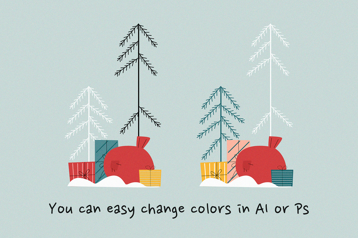 The Santa Trio clipart Collection, an Illustration by svetlatek (Photo 6 of 10)