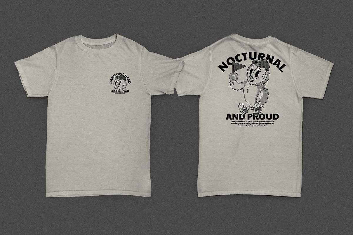 barn owl mascot holding flag, a Branding & Logo Template by Judsart (Photo 2 of 3)