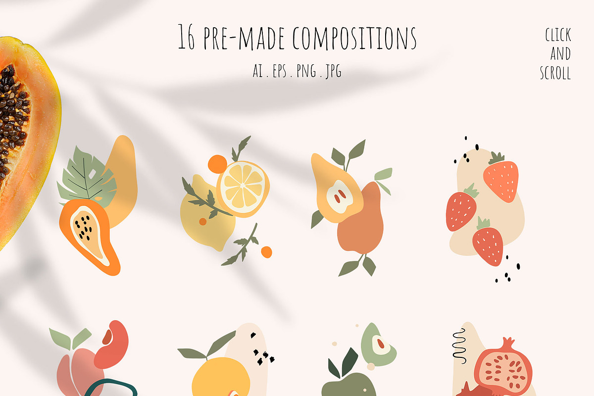 JUICY FRUITS summer set, an Object Graphic by Yuliia Lashevska (Photo 4 of 13)