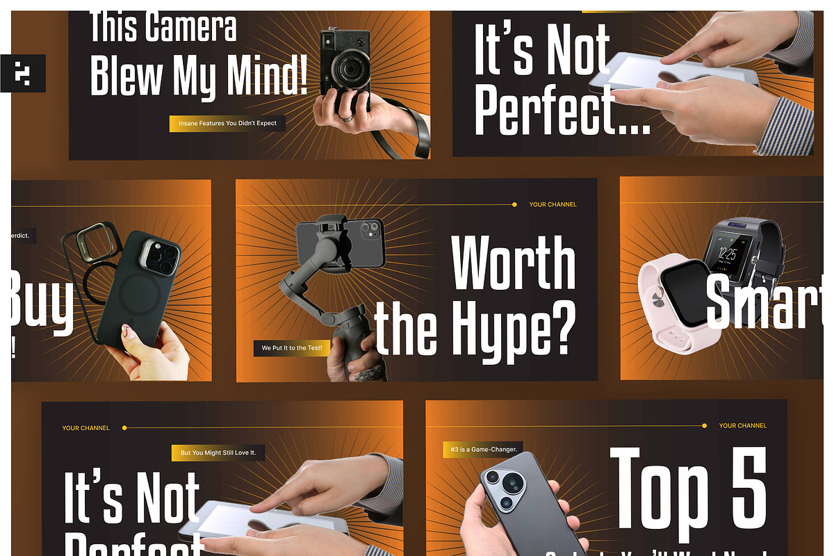 Gadget Review Thumbnail, a Social Media Template by Neermana (Photo 1 of 2)