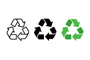 Recycling Symbol Vector Design, a Solid Icon by Artonix (Thumbnail 2 of 2)