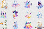 Funny Halloween Ghost Iridescent, an Illustration by Black Bird Studio (Thumbnail 6 of 6)