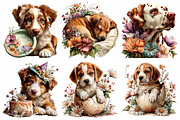 Whimsical Spring Dogs Clipart, an Illustration by Daily.Designs (Thumbnail 7 of 7)