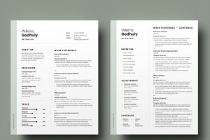 Clean Resume Template, CV Template