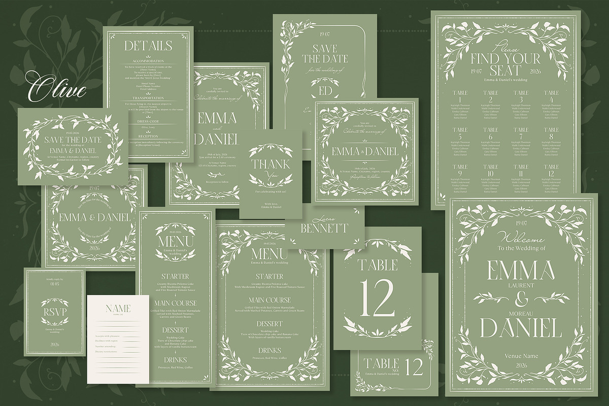 Elven Fairytale Wedding Suite, a Print Template by Garden in frame (Photo 5 of 11)