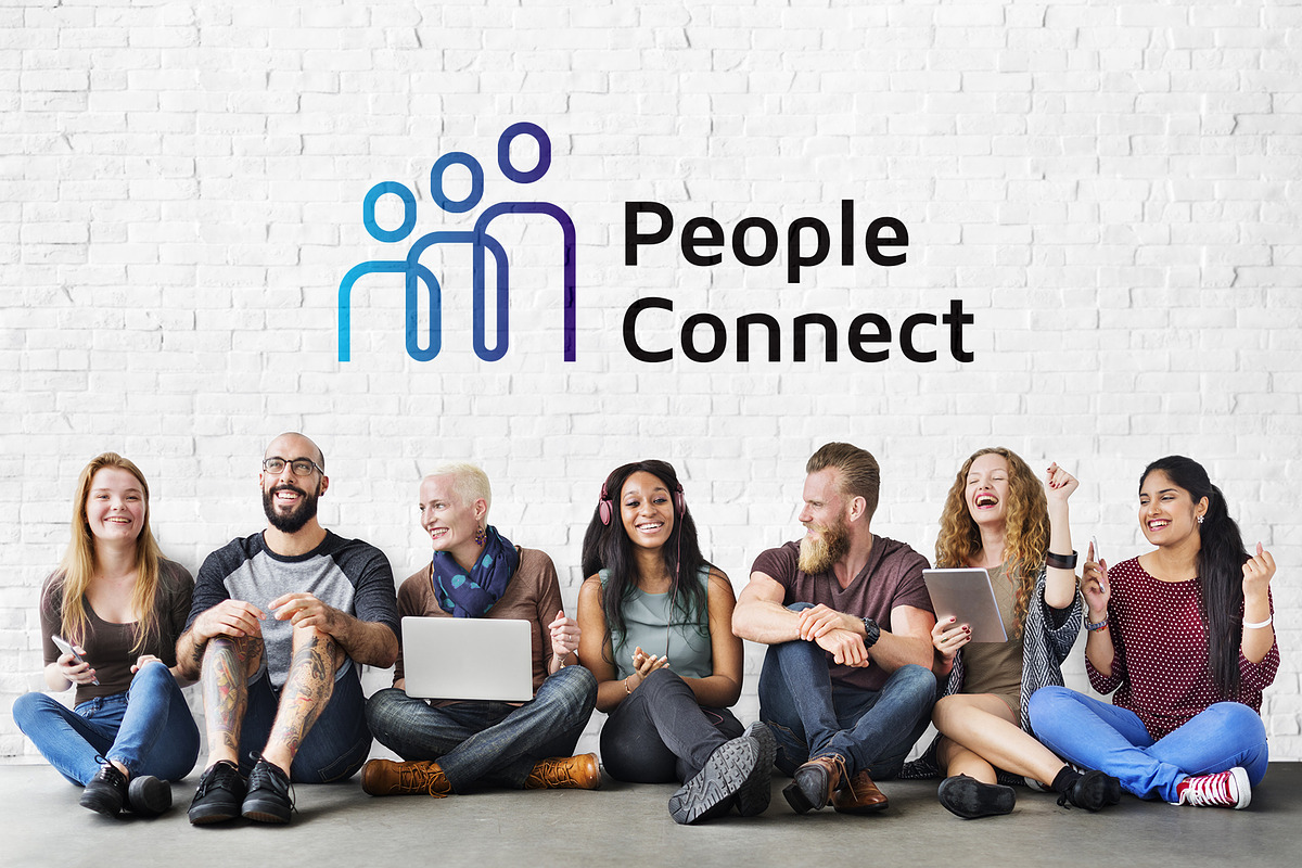 People Connect Logo, a Branding & Logo Template by Falcon eye (Photo 3 of 3)
