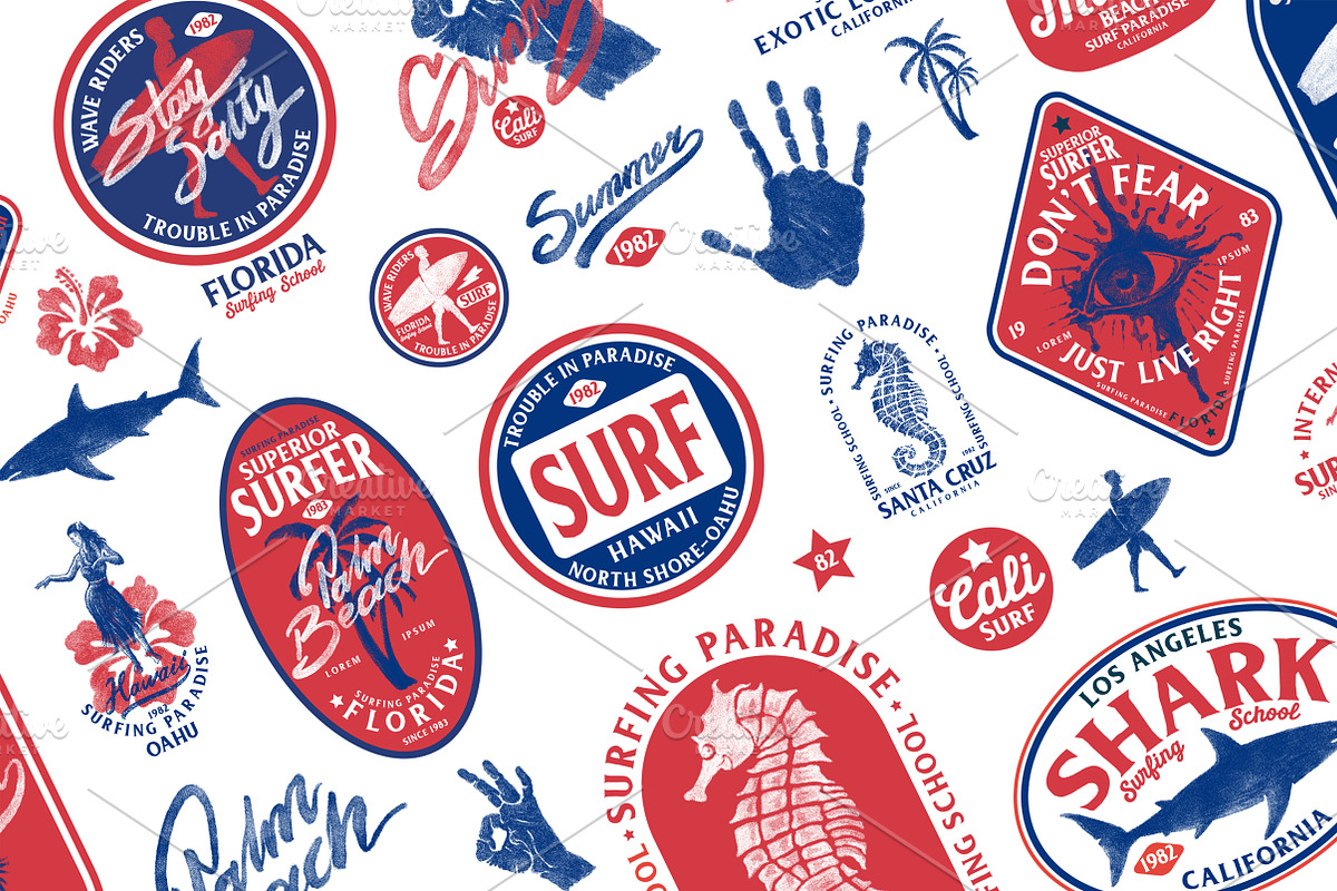 SURFING PARADISE ( Editable ), an Illustration by Artistic & Unique (Photo 2 of 20)