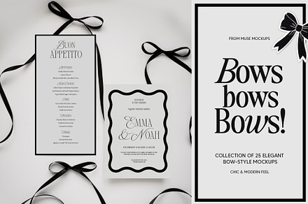 Bows Bows Bows! Chic Card Mockups, a Product Mockup by Muse Mockups