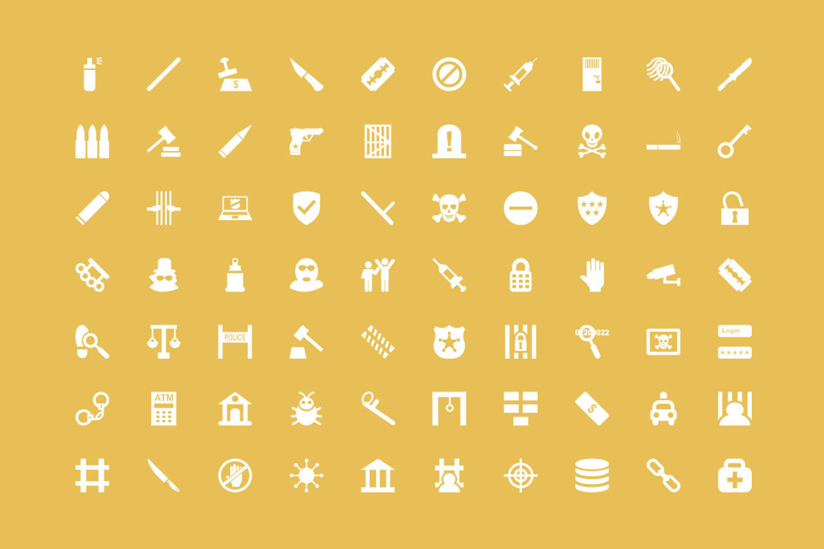 100+ Crime Vector Icons preview 2