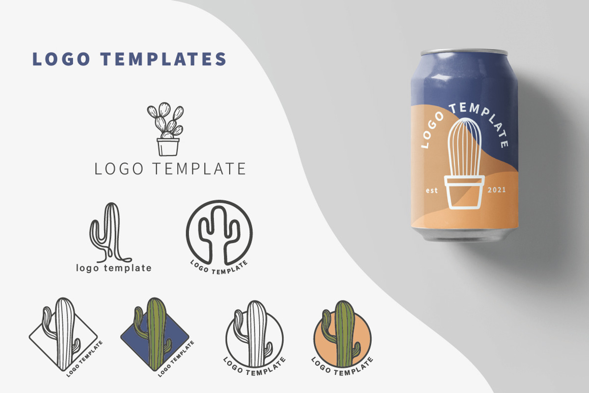 Unique Cacti Logos & Illustrations, a Branding & Logo Template by Salty Sweet Creative (Photo 5 of 5)