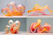 20 Translucent Twirls Sculptures, a Decorative Illustration by HipFonts (Thumbnail 9 of 12)