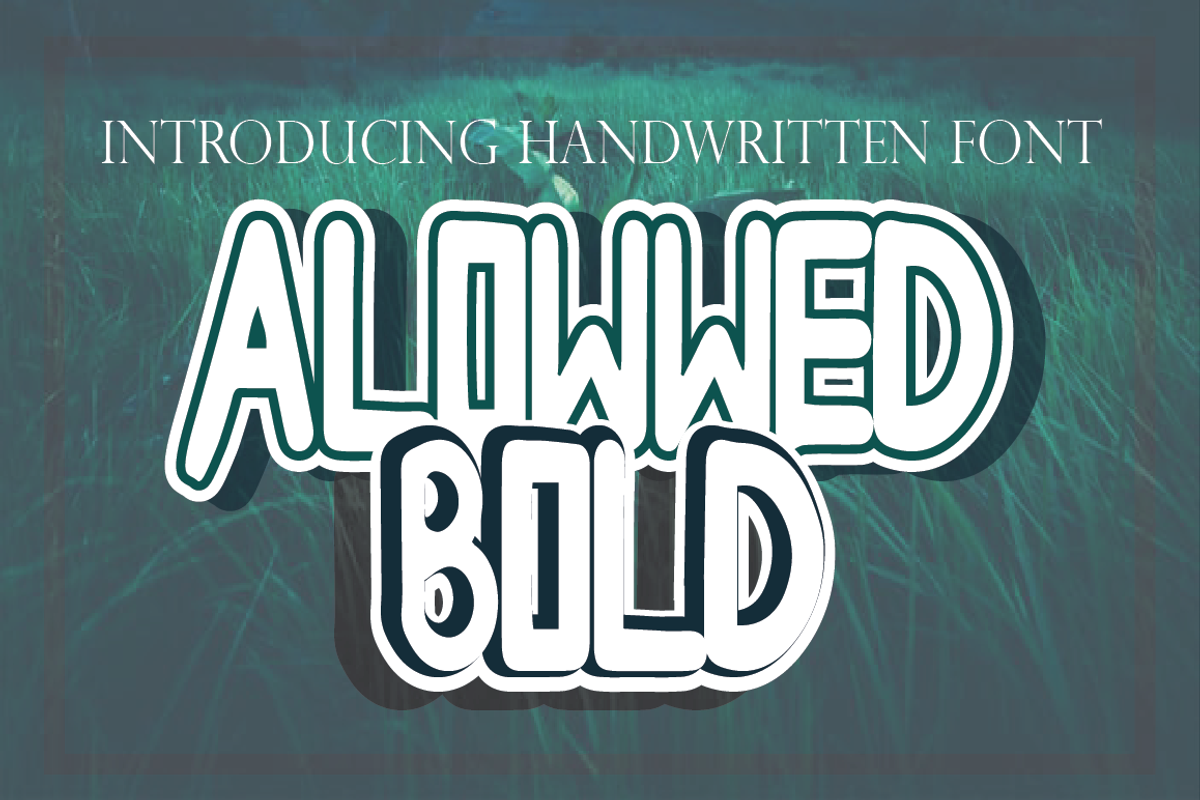 allowwed bold, a Handwritten Font by Wana Studio (Photo 1 of 7)