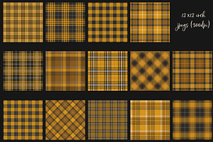 Yellow Lumberjack Plaid Backgrounds