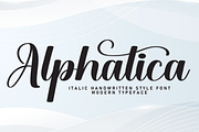 Alphatica | Script Font, a Handwritten Font by Scratchones (Thumbnail 1 of 9)