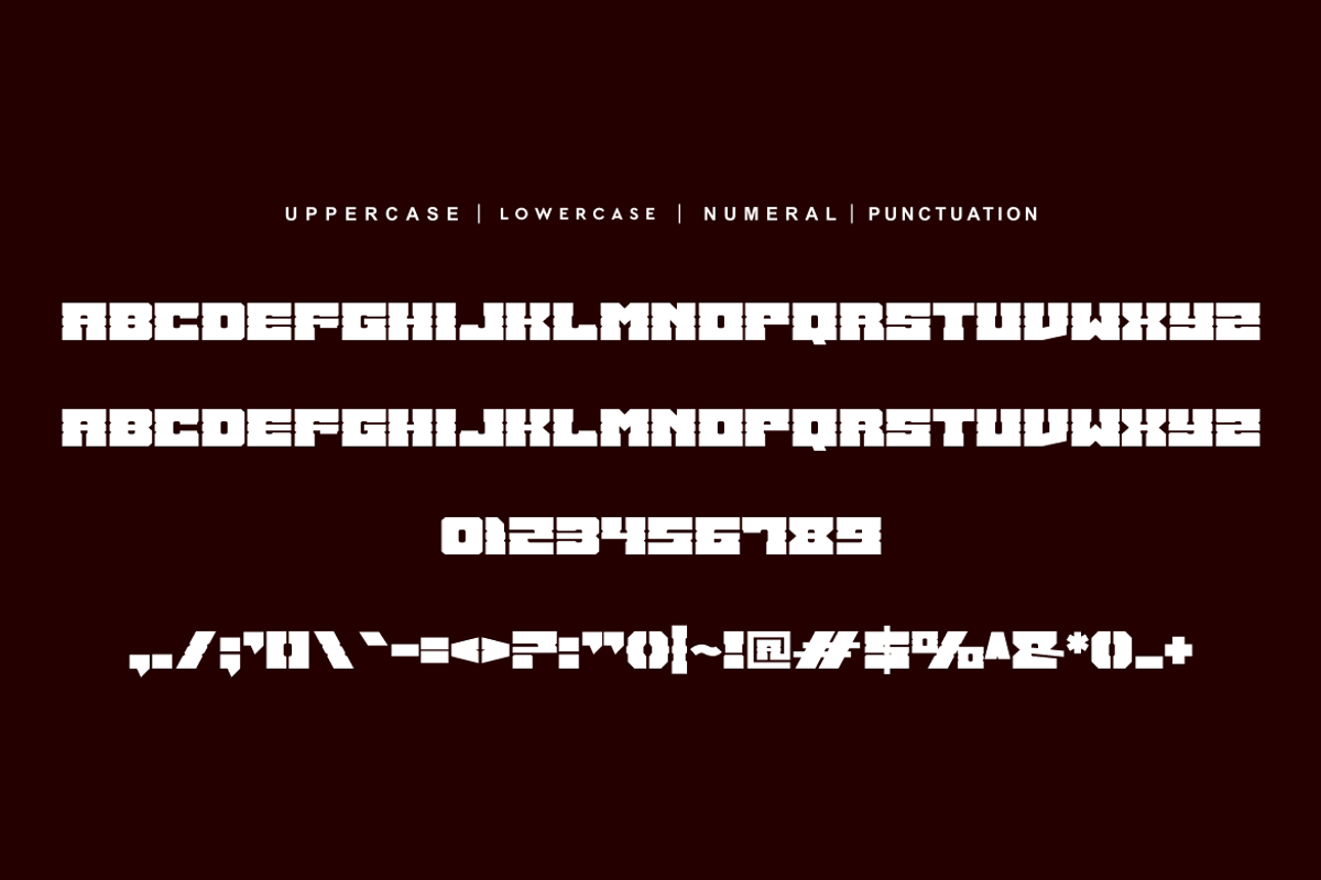 Kewomany Game Automotive Biker Font, a Slab Serif Font by QR Design Studio (Photo 7 of 8)