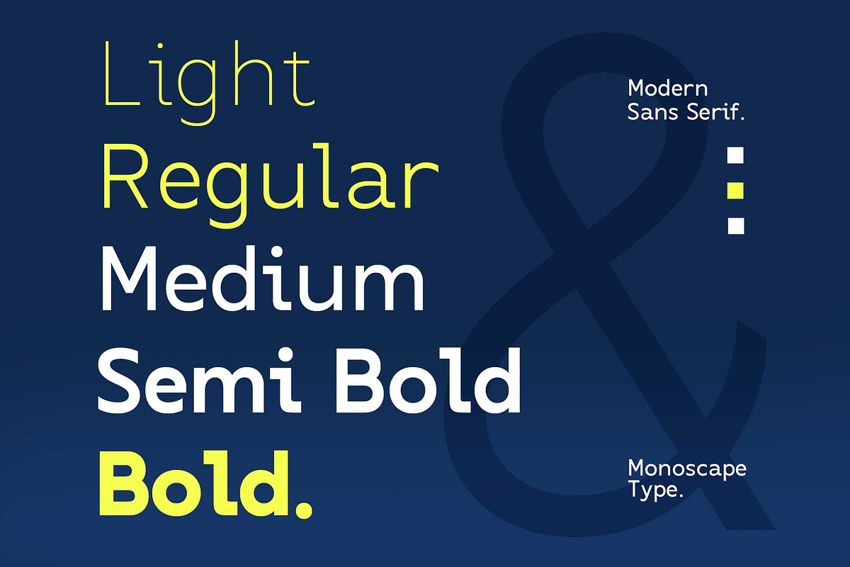 Interform - Monospace, a Sans Serif Font by Arterfak Project (Photo 1 of 14)