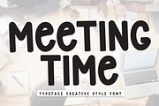 Meeting Time | Script Font, a Script Font by Scratchones (Thumbnail 1 of 8)