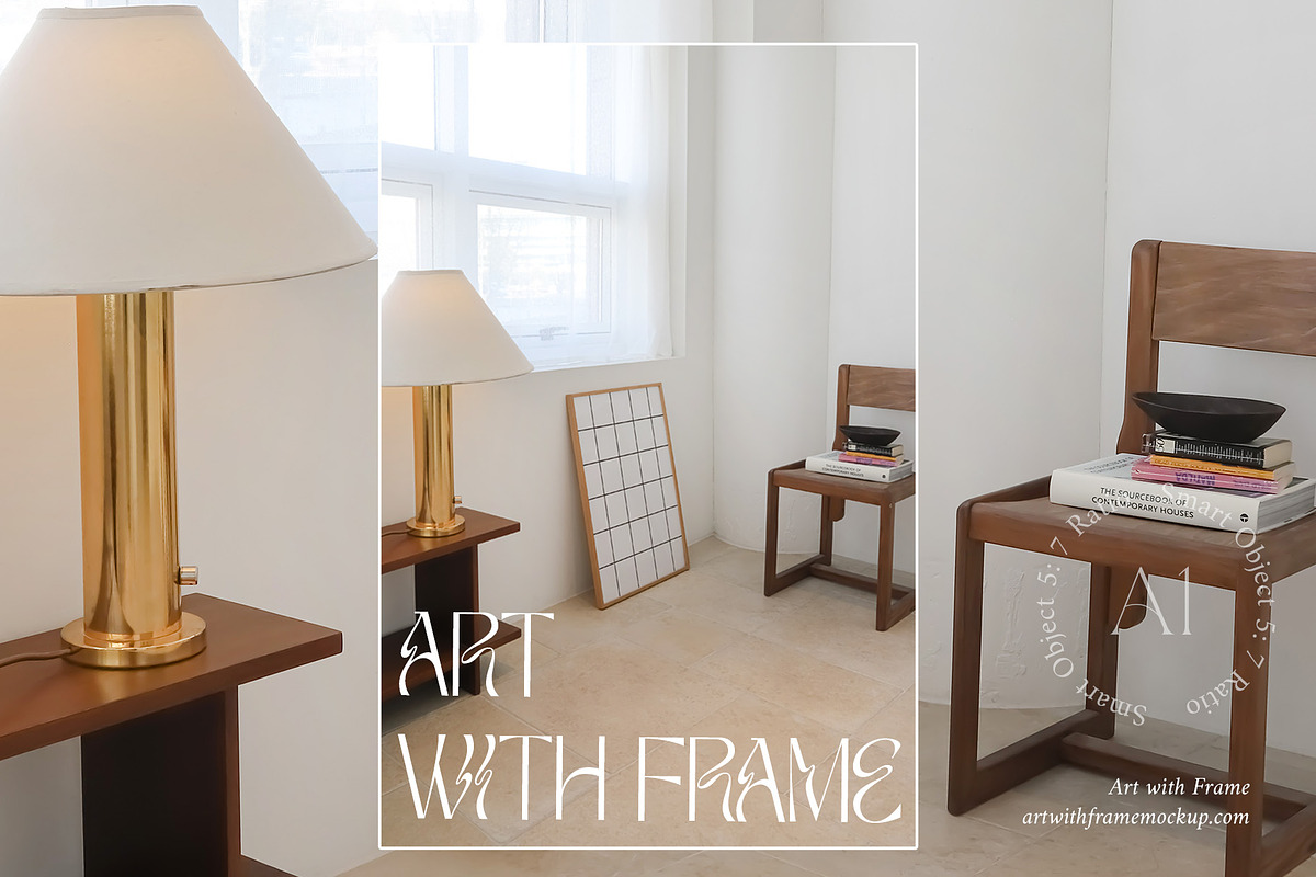 51 Frame Mockups - Vintage Furniture, a Product Mockup by ArtwithFrame (Photo 43 of 50)