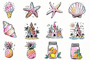 Hand Drawn Summer clipart, an Illustration by Designworld (Thumbnail 2 of 5)